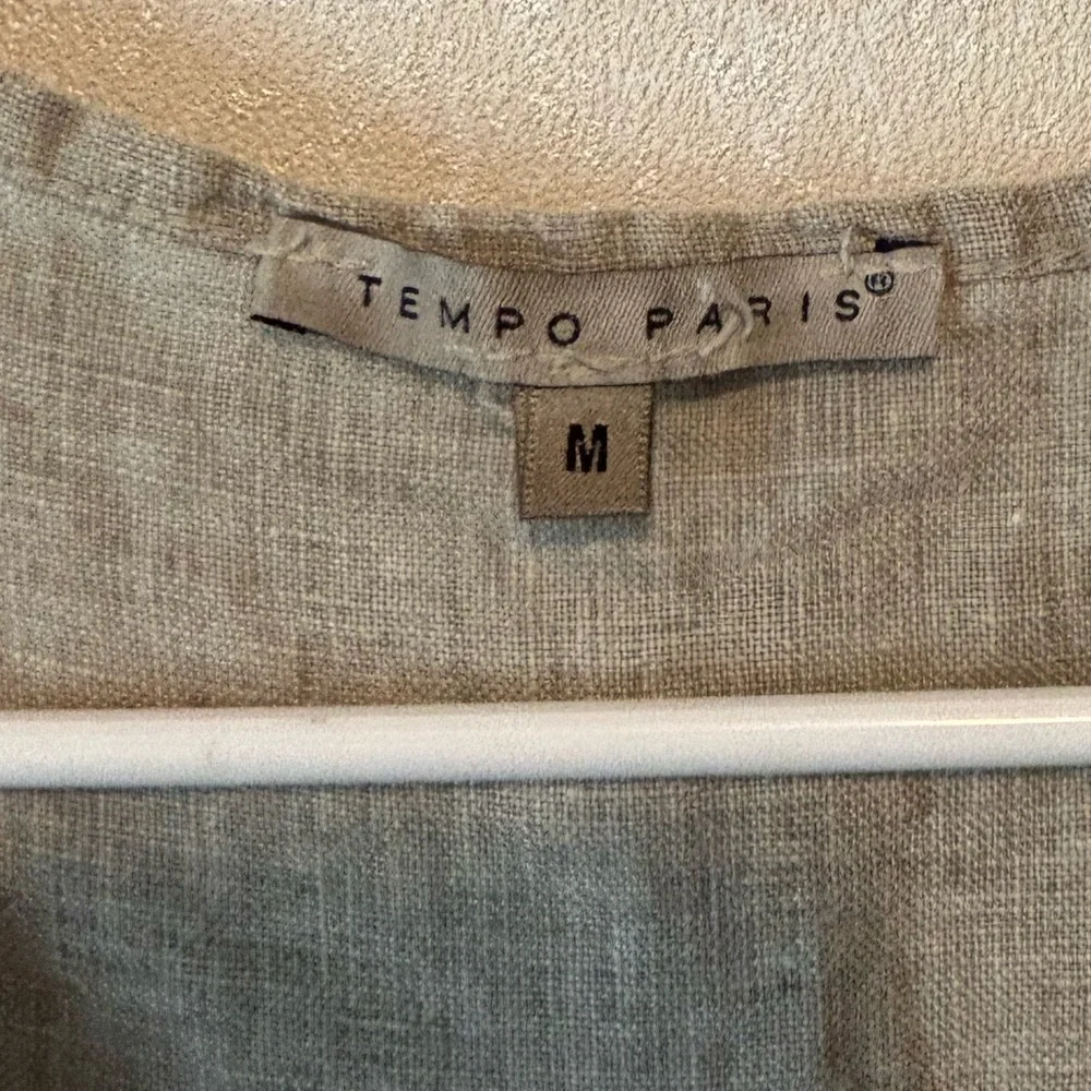 Tempo Paris | 100% Linen 3/4  Short sleeve | Made in Italy | M - Picture 5 of 6